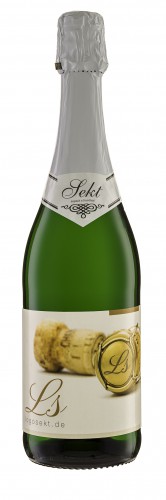 Sekt Grün / Weiß (inkl. Halsschleife) / Trocken / 0,75 l